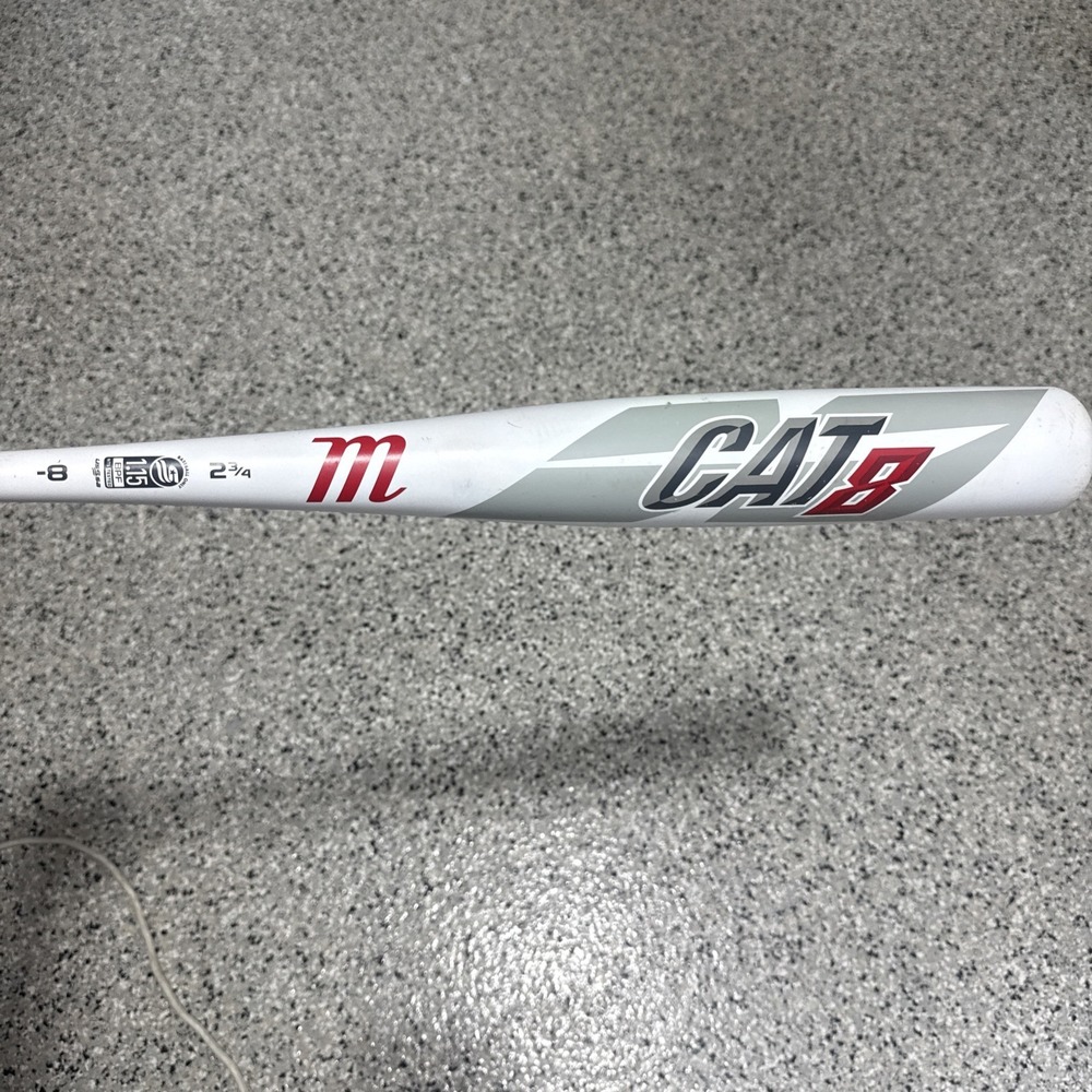 Marucci CAT8 -8 Drop 32"/24 Metal Alloy Baseball Bat 2 3/4" White Red Gray CLEAN